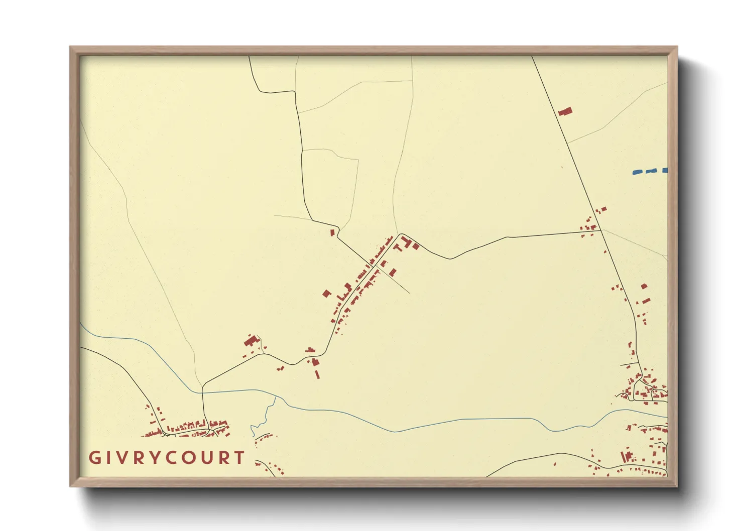 Une affiche de carte sur Givrycourt