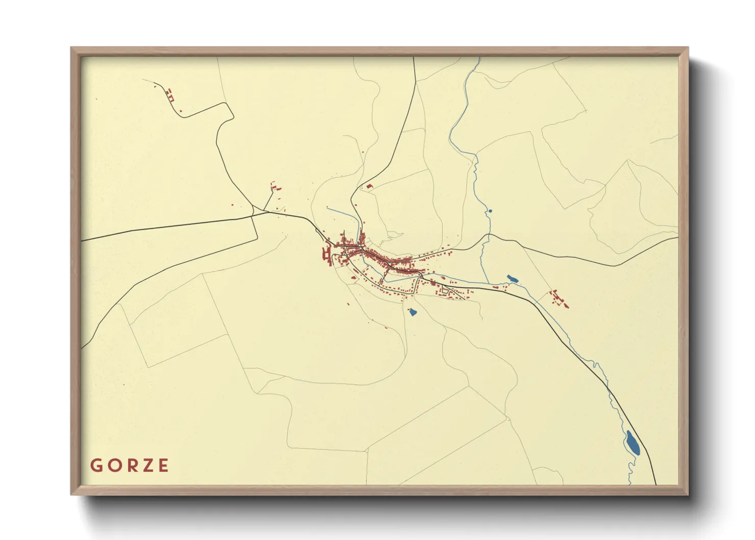Une affiche de carte sur Gorze