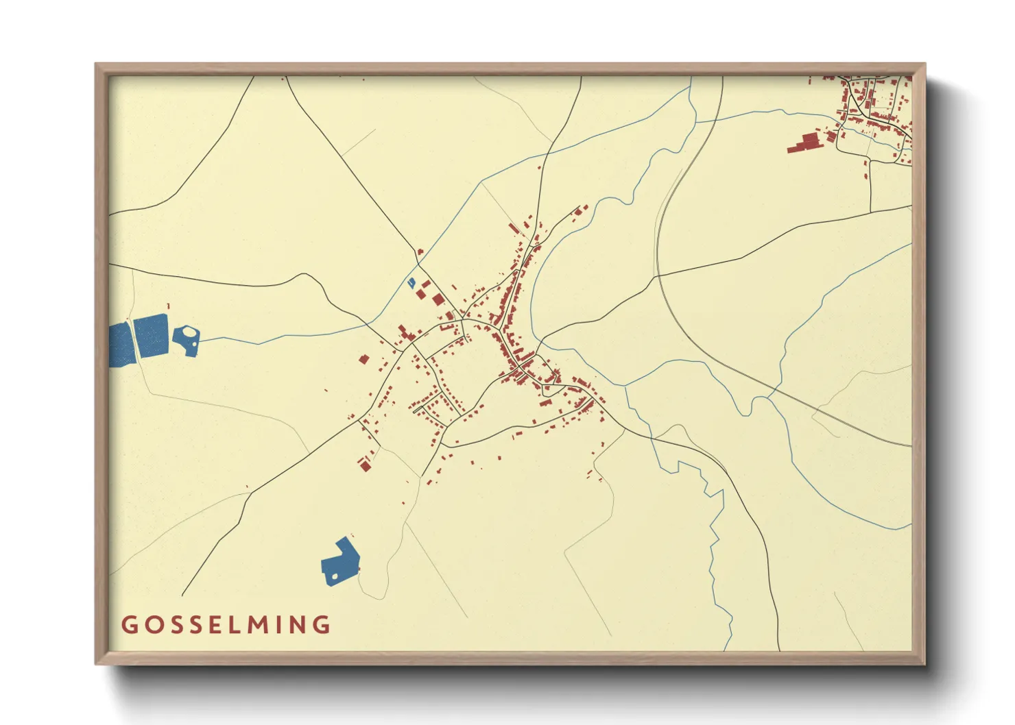 Une affiche de carte sur Gosselming
