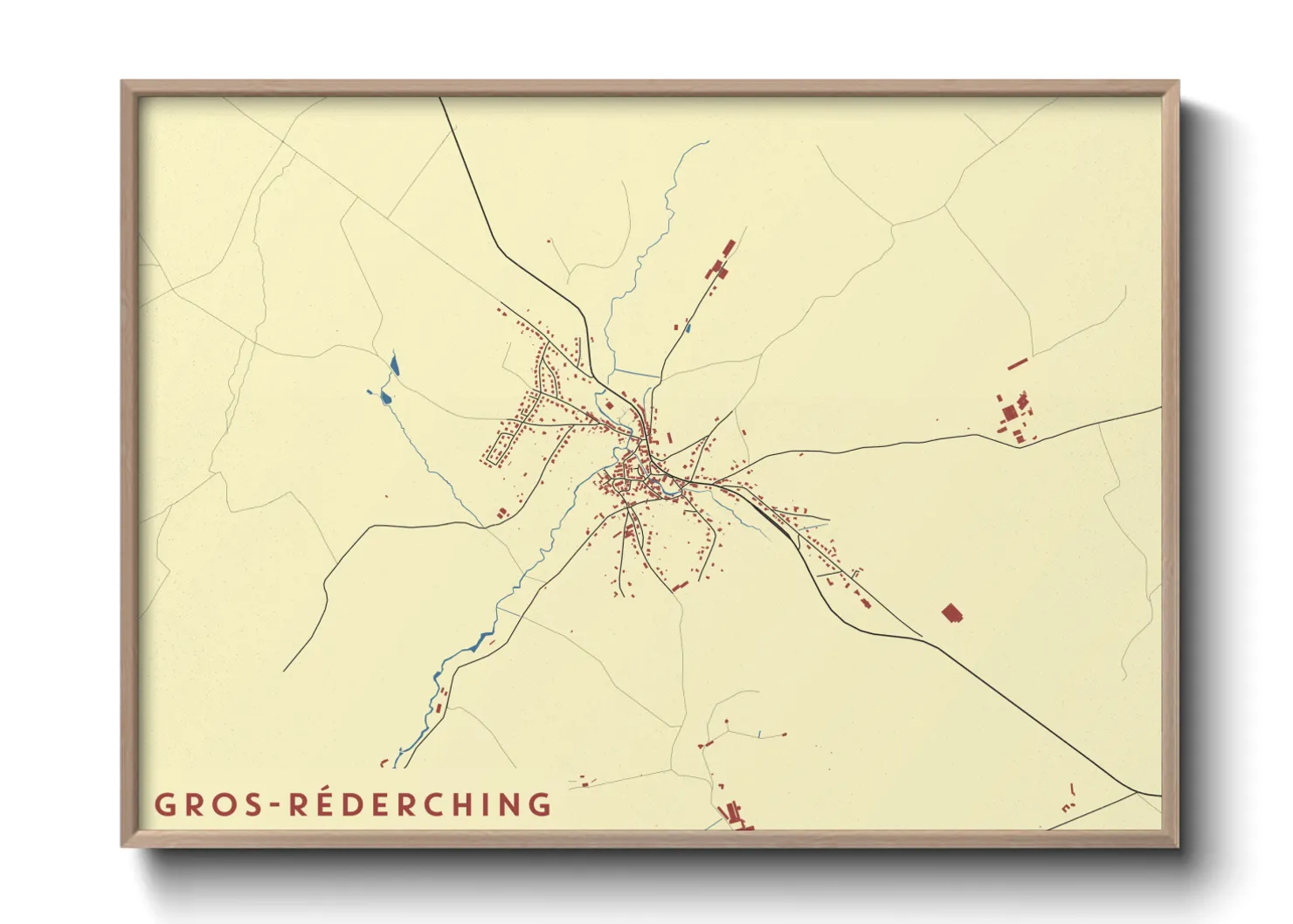 Une affiche de carte sur Gros-Réderching