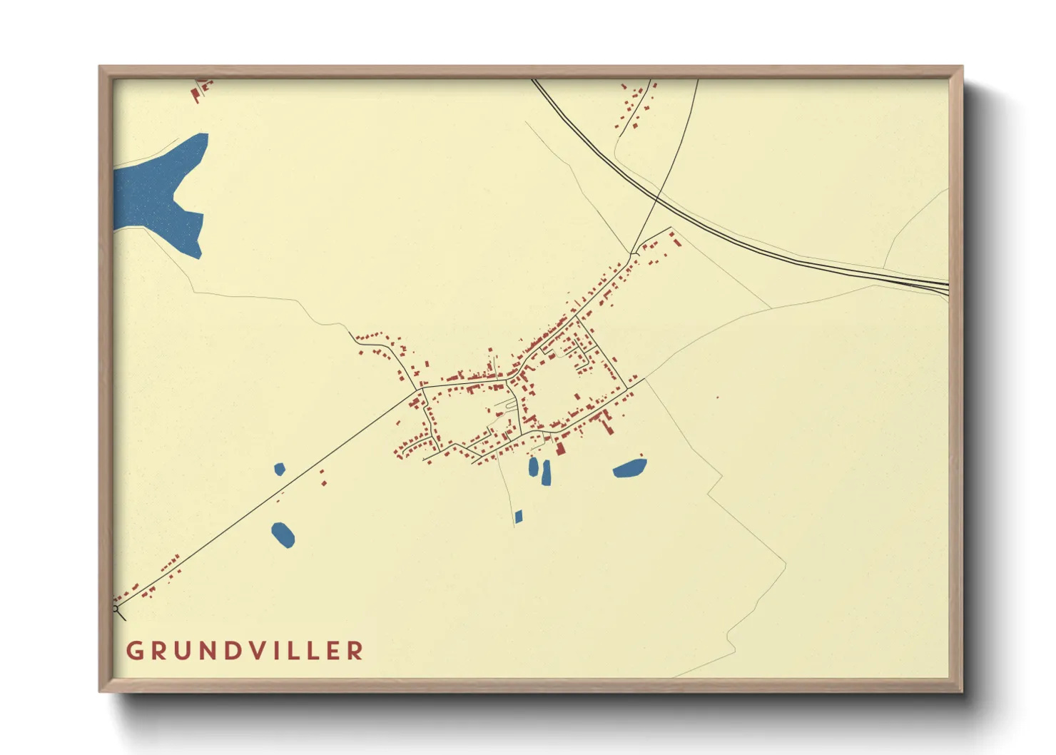 Une affiche de carte sur Grundviller