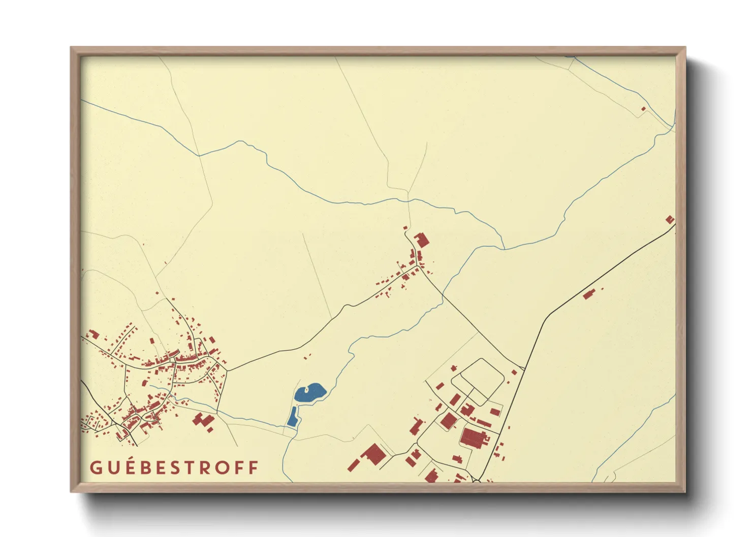 Une affiche de carte sur Guébestroff