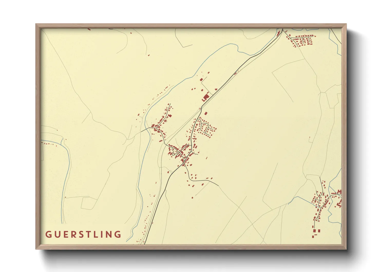 Une affiche de carte sur Guerstling