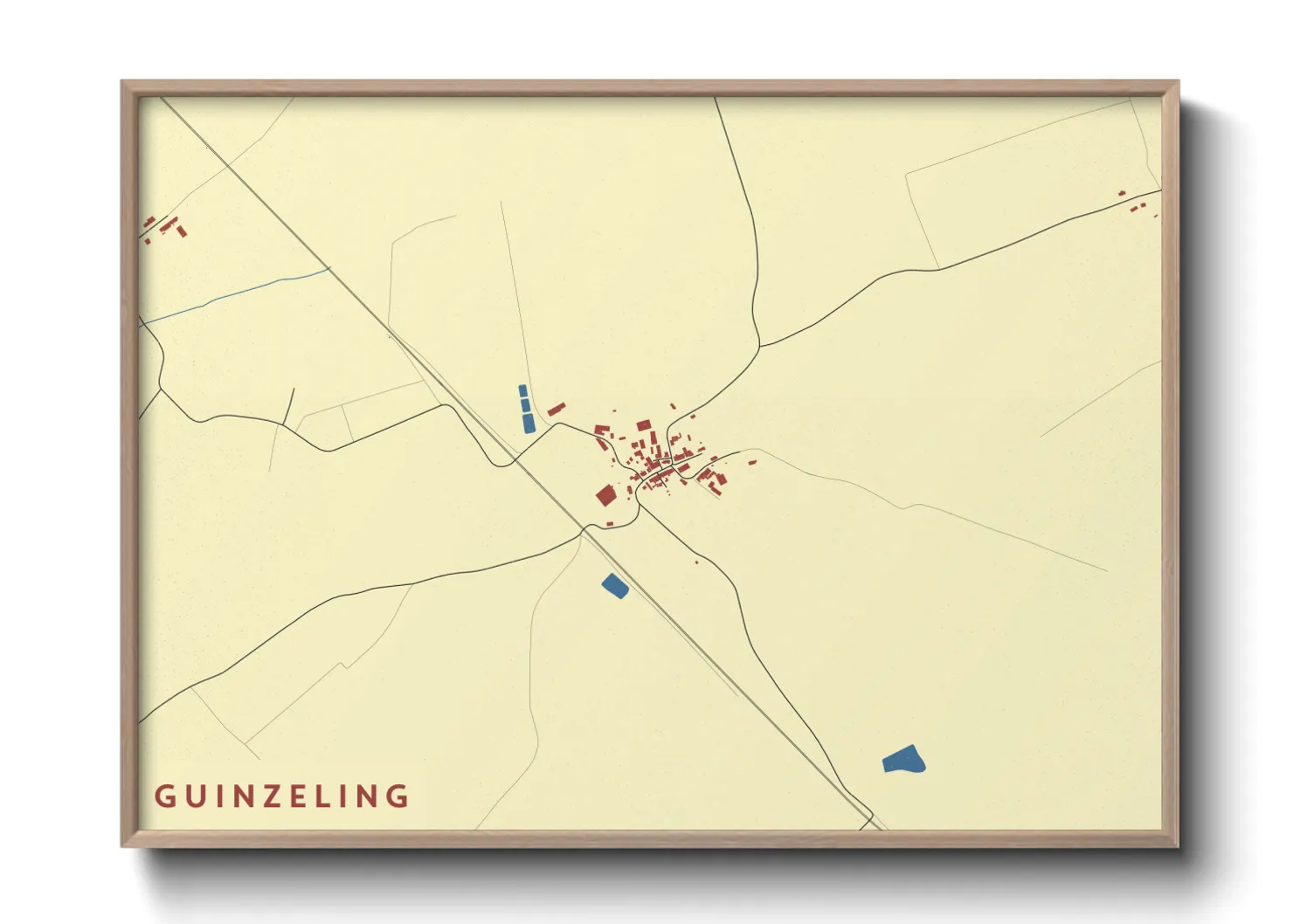Une affiche de carte sur Guinzeling