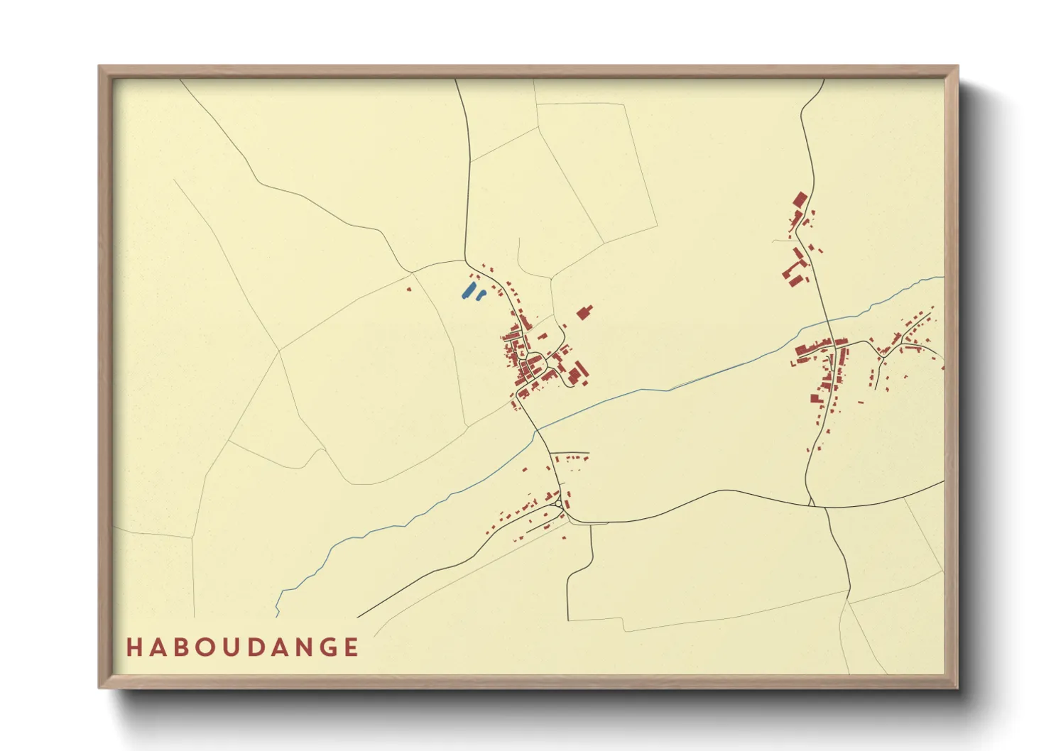 Une affiche de carte sur Haboudange