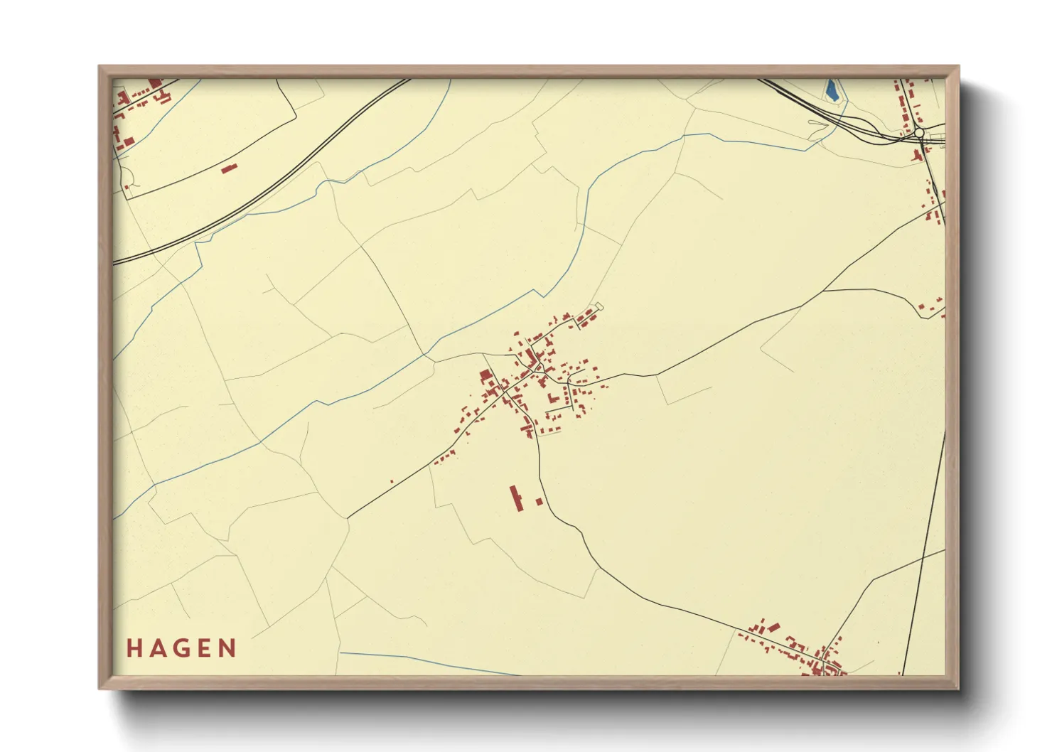 Une affiche de carte sur Hagen