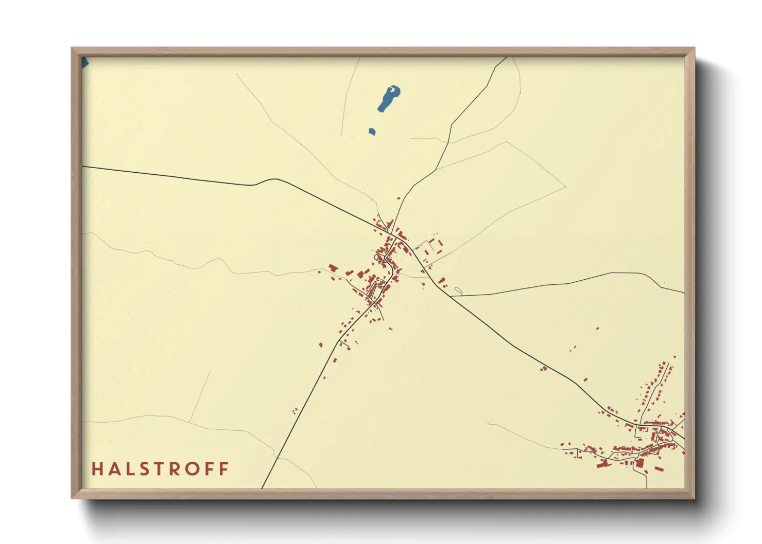 Une affiche de carte sur Halstroff