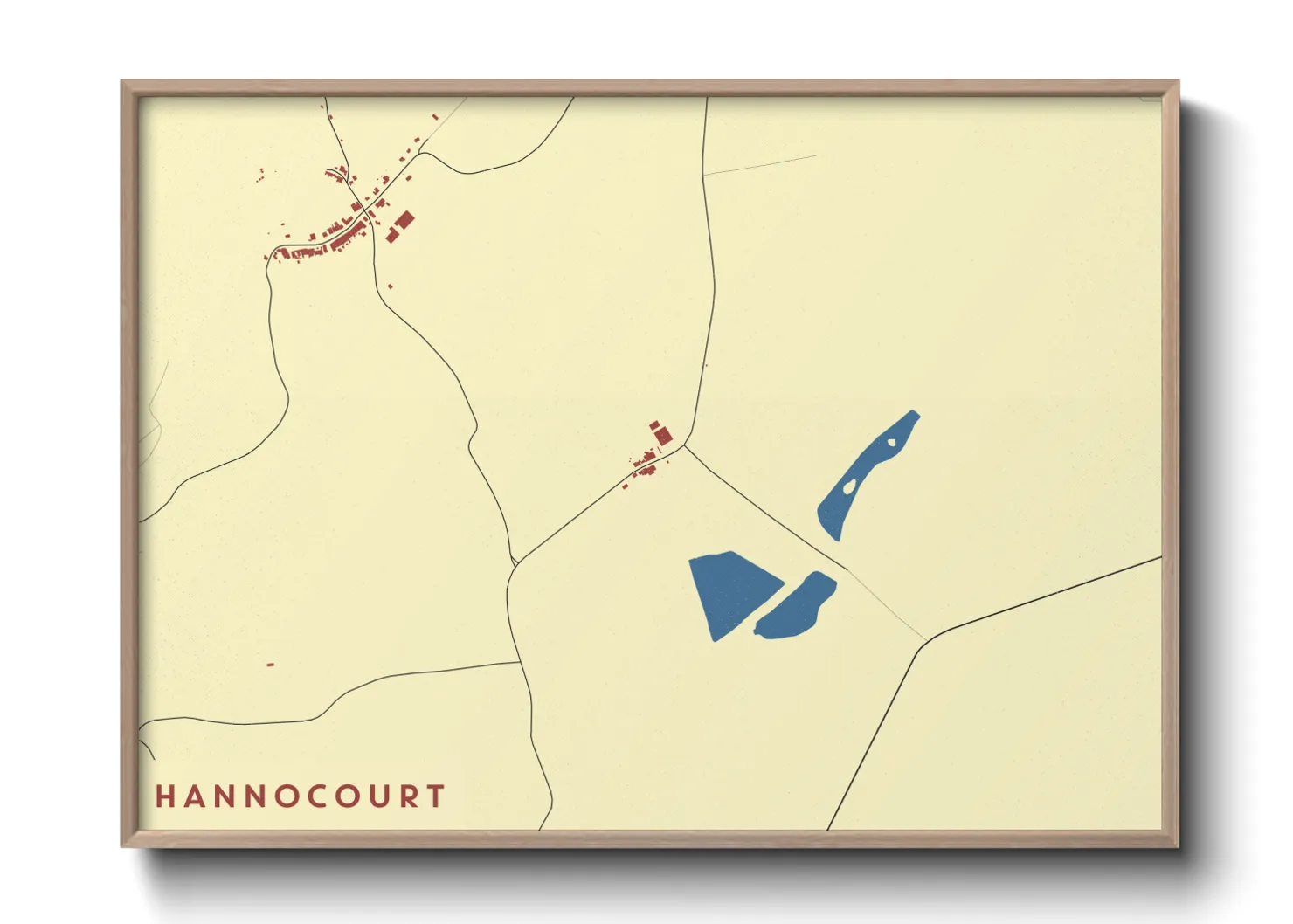 Une affiche de carte sur Hannocourt