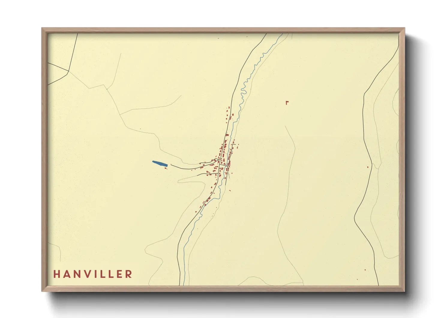 Une affiche de carte sur Hanviller