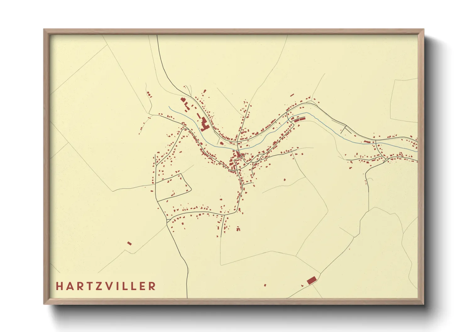 Une affiche de carte sur Hartzviller