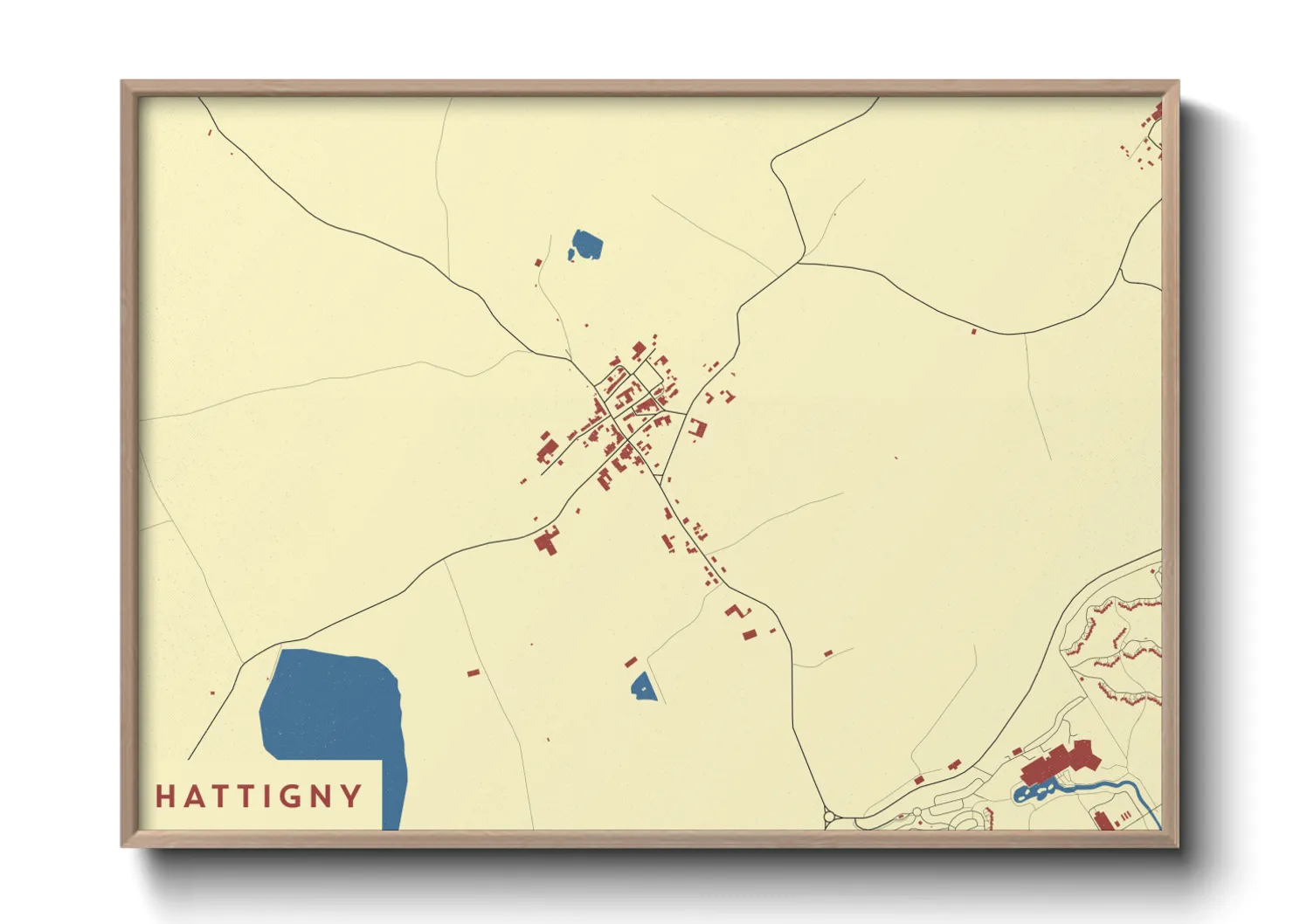 Une affiche de carte sur Hattigny