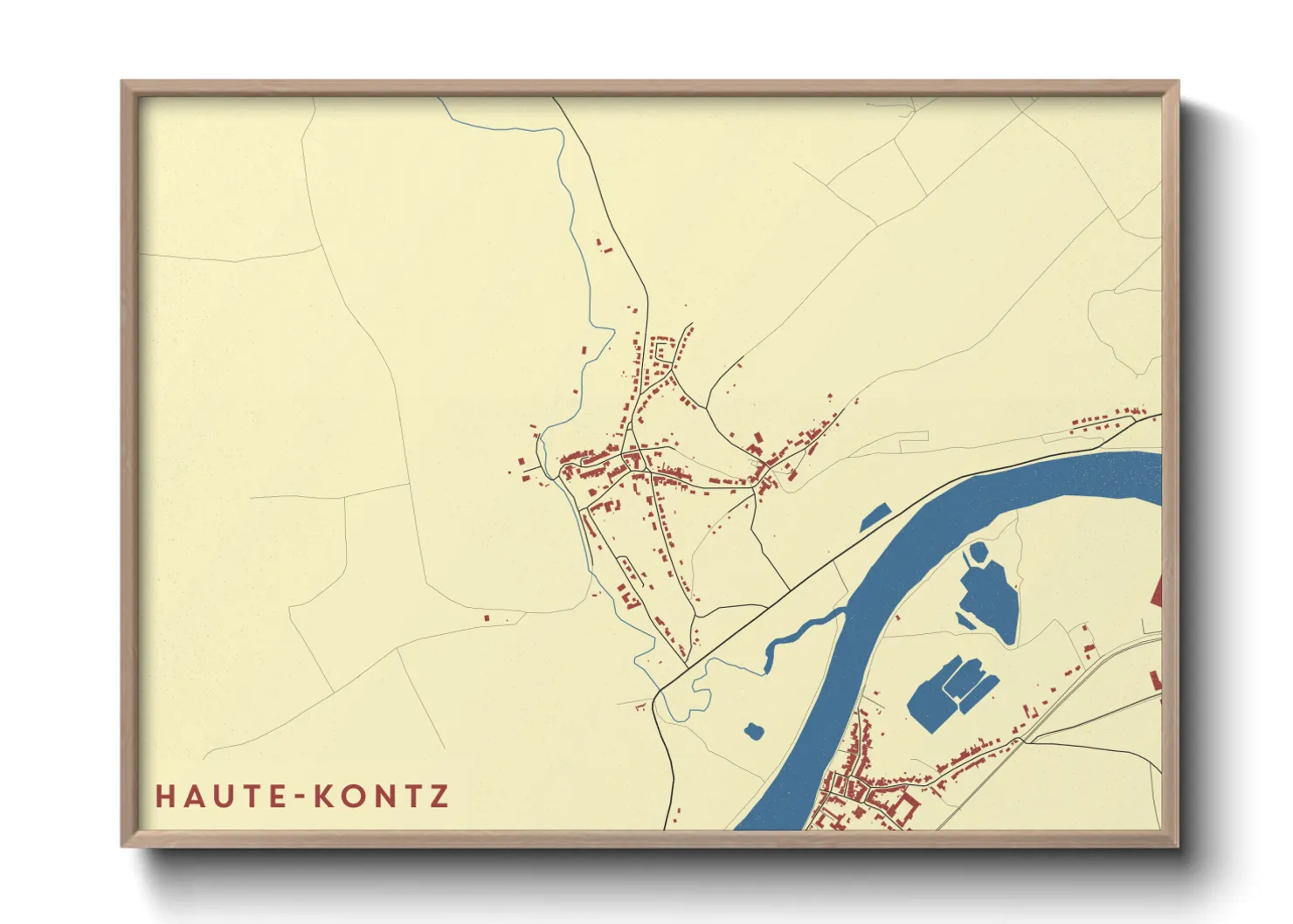 Une affiche de carte sur Haute-Kontz