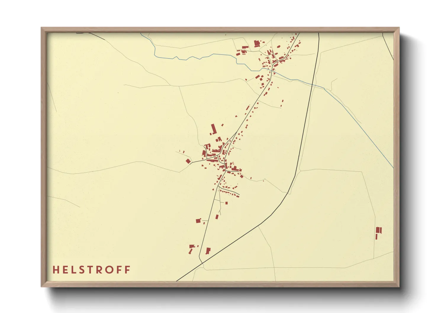Une affiche de carte sur Helstroff