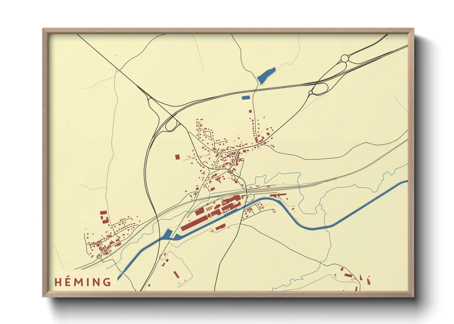 Une affiche de carte sur Héming