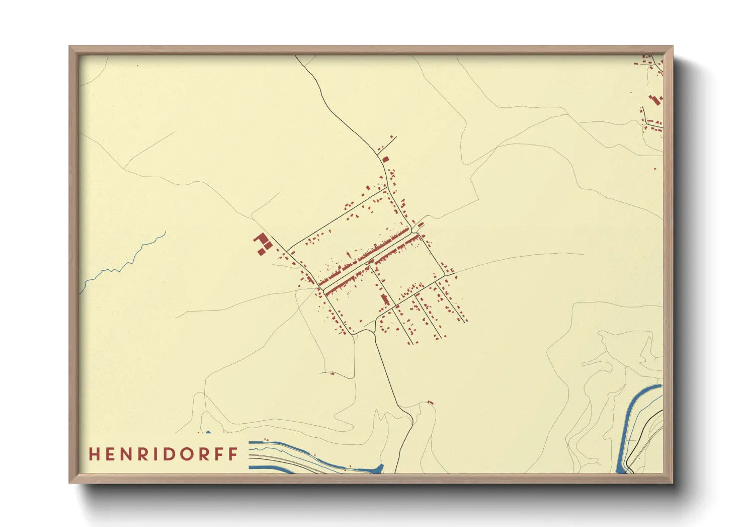 Une affiche de carte sur Henridorff