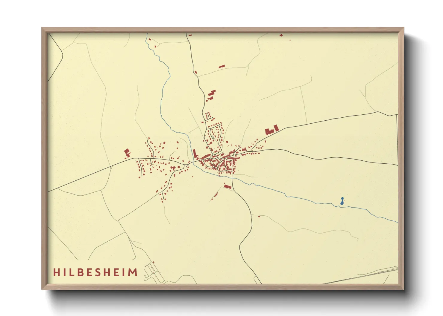 Une affiche de carte sur Hilbesheim