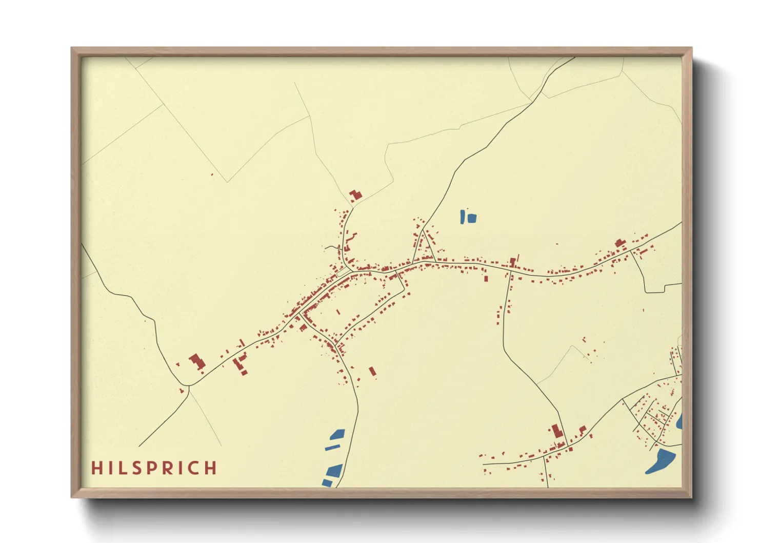 Une affiche de carte sur Hilsprich