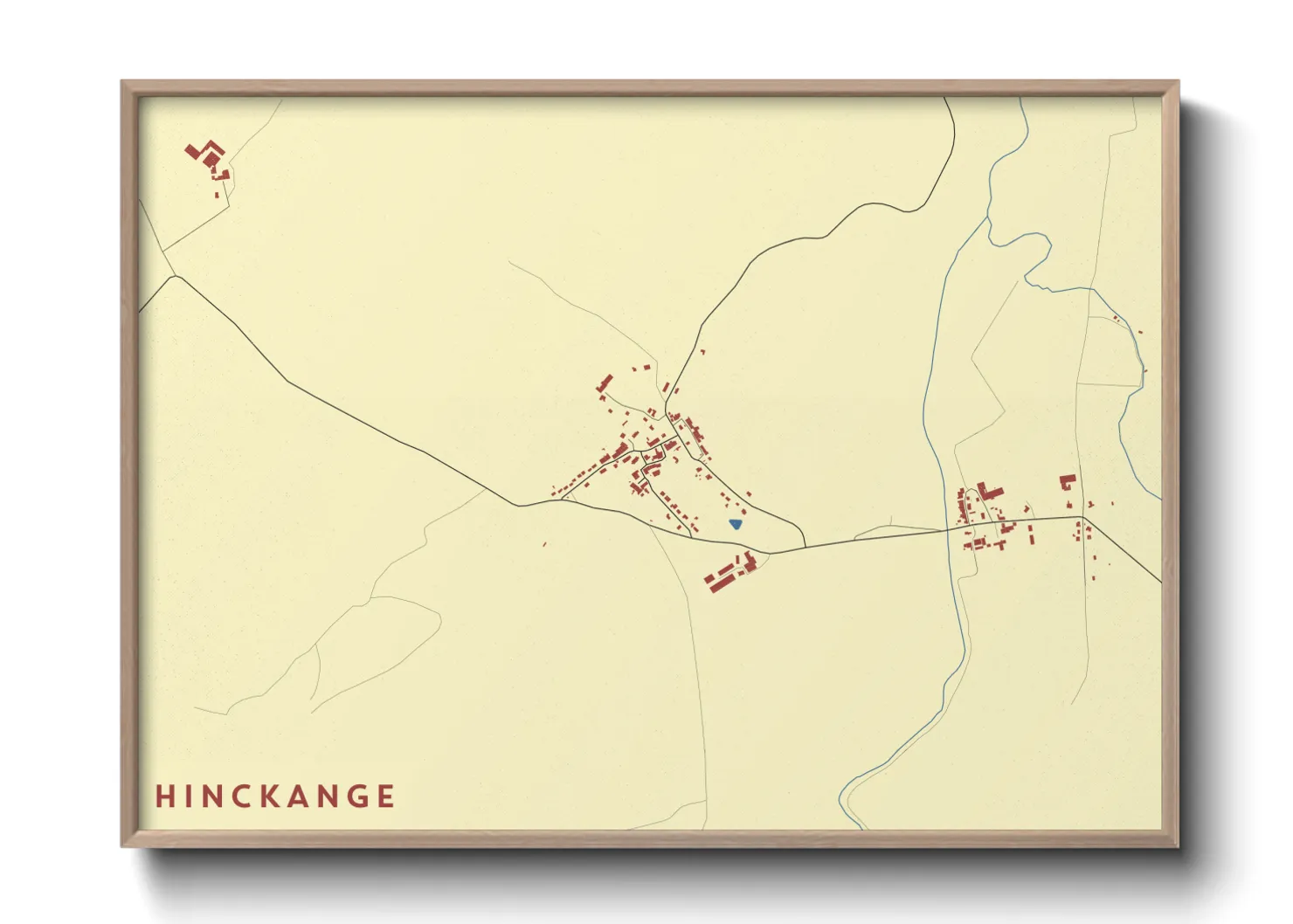 Une affiche de carte sur Hinckange