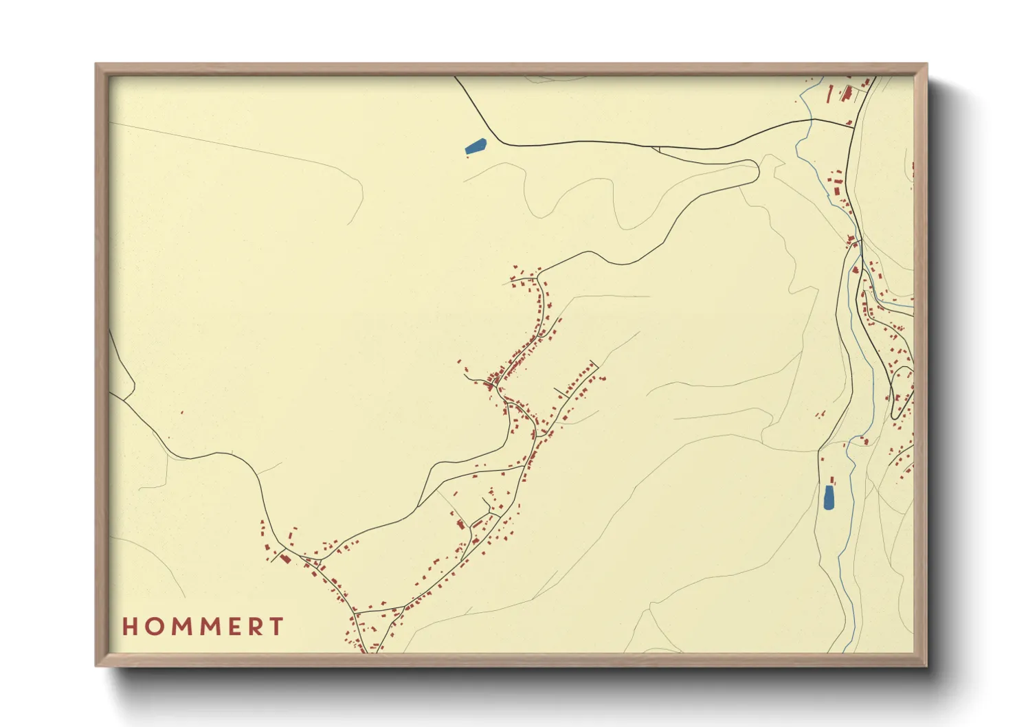 Une affiche de carte sur Hommert