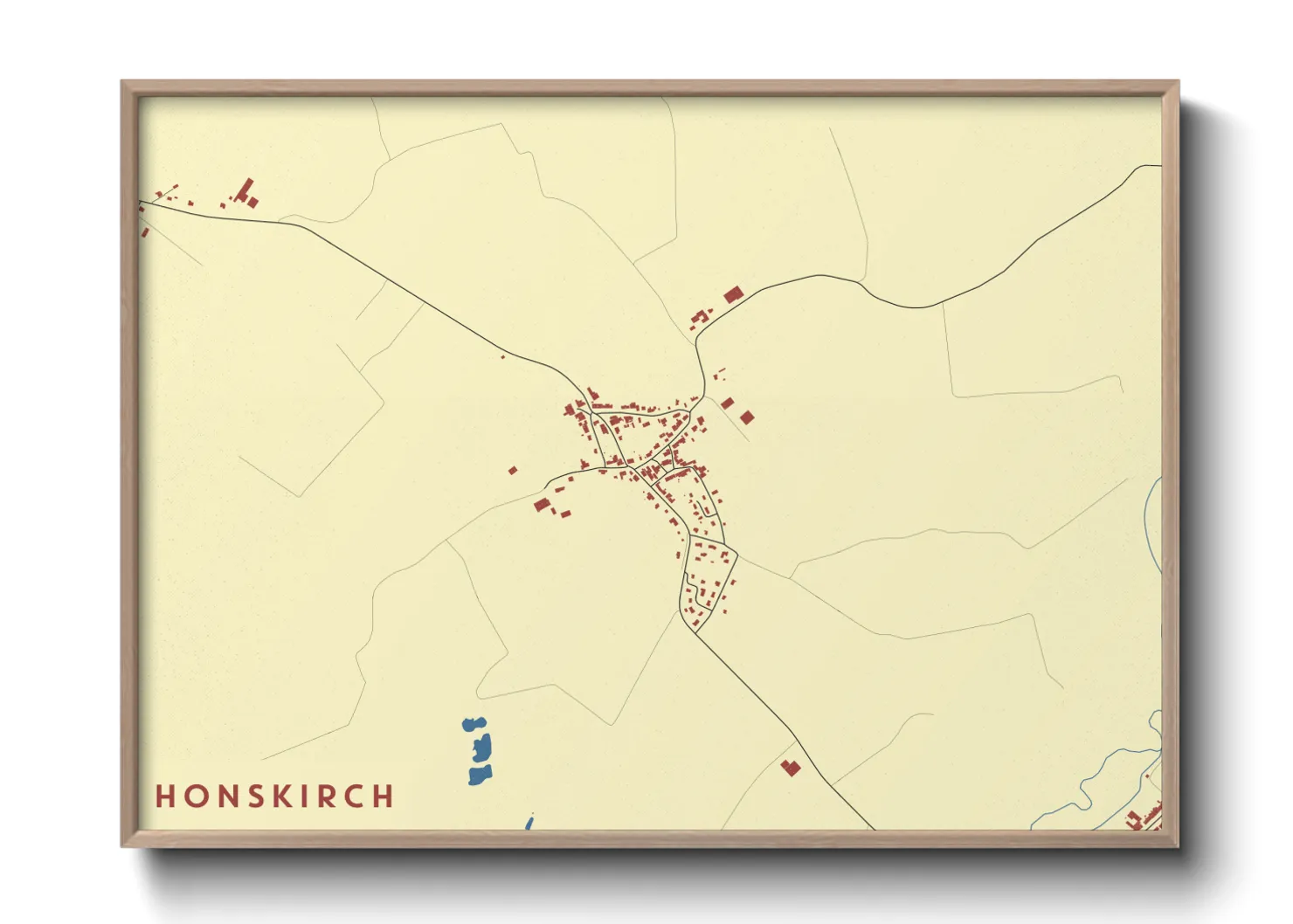 Une affiche de carte sur Honskirch