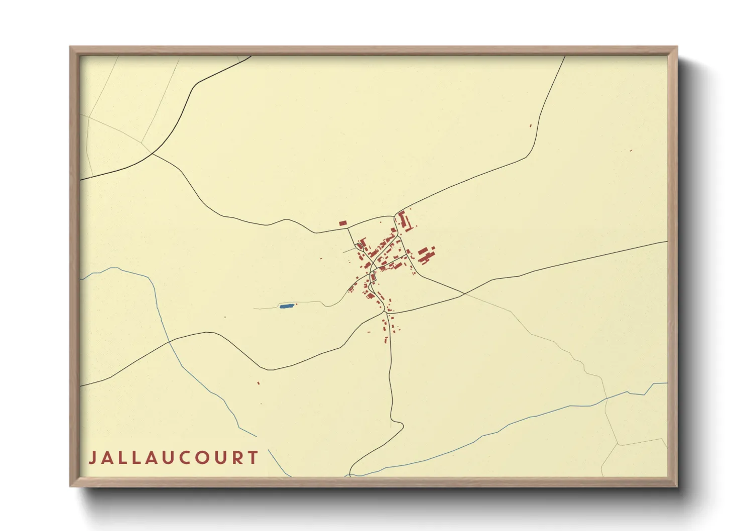 Une affiche de carte sur Jallaucourt