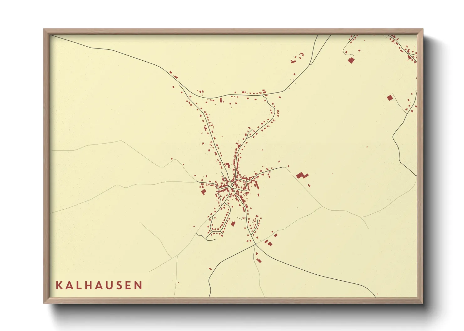 Une affiche de carte sur Kalhausen