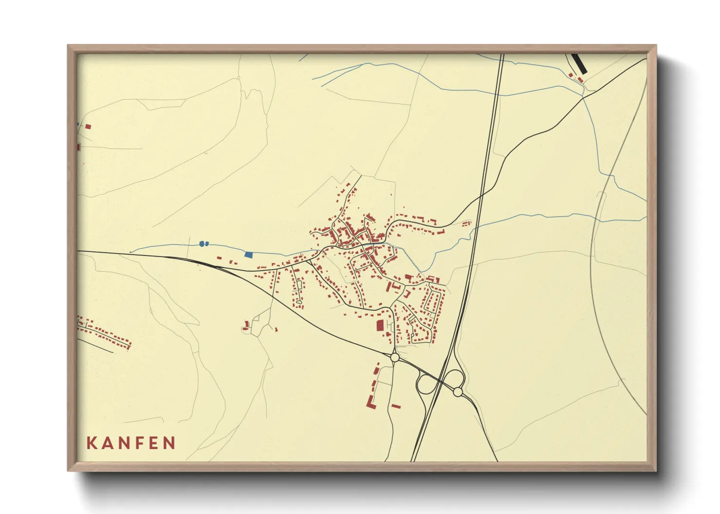 Une affiche de carte sur Kanfen