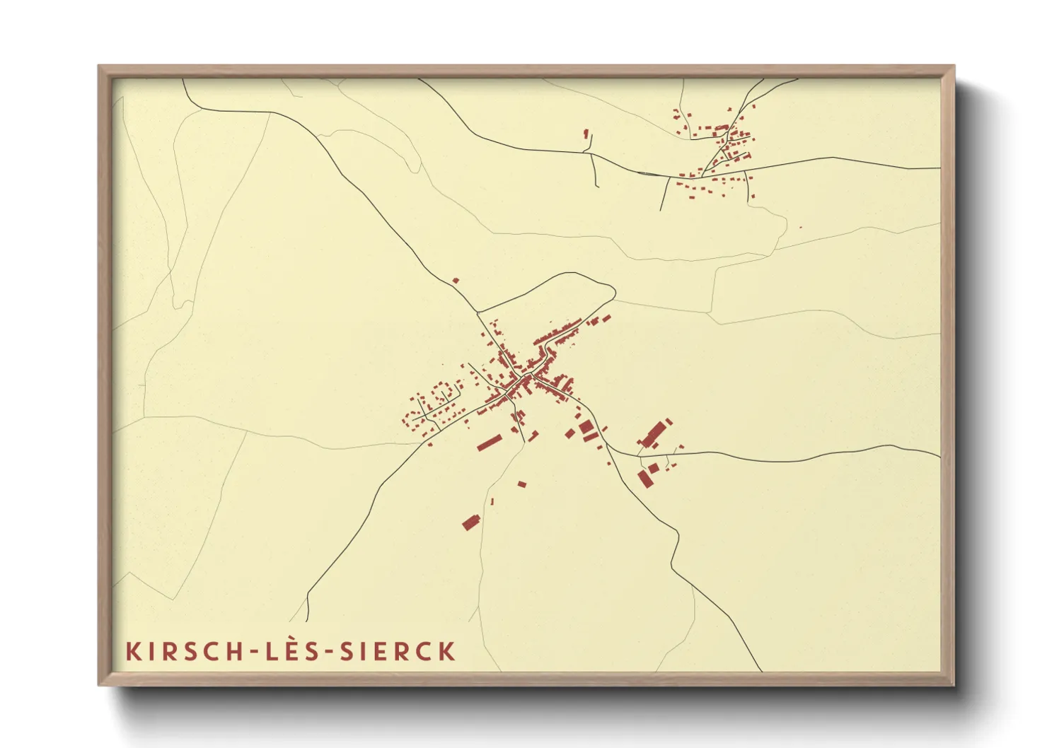 Une affiche de carte sur Kirsch-lès-Sierck
