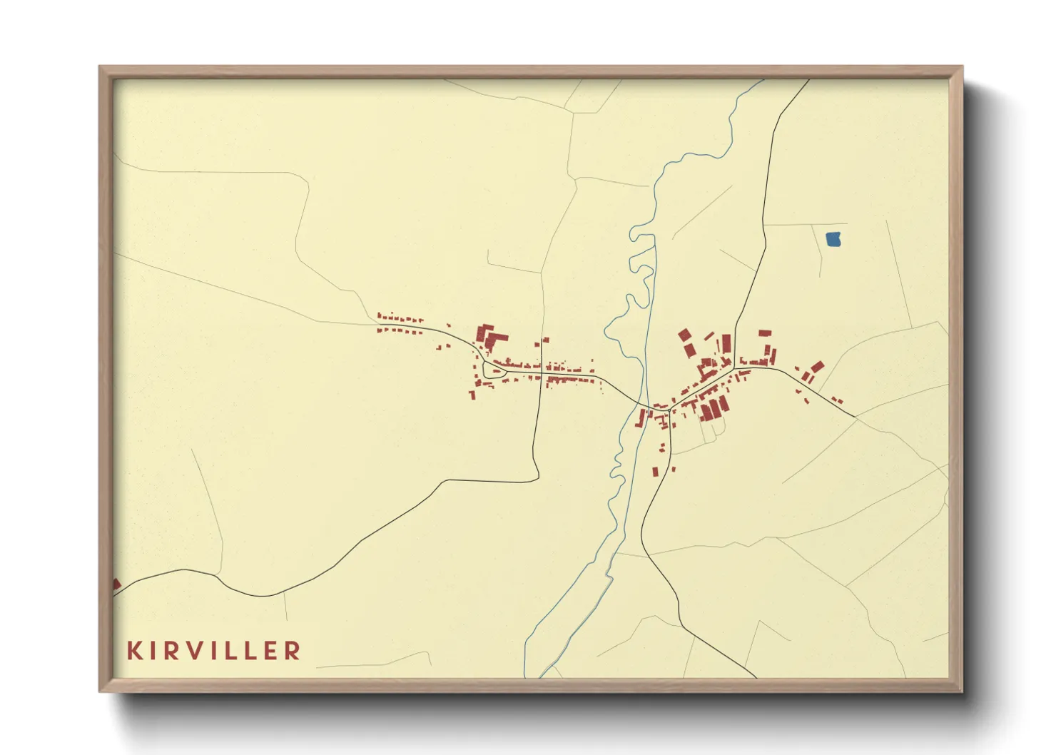 Une affiche de carte sur Kirviller