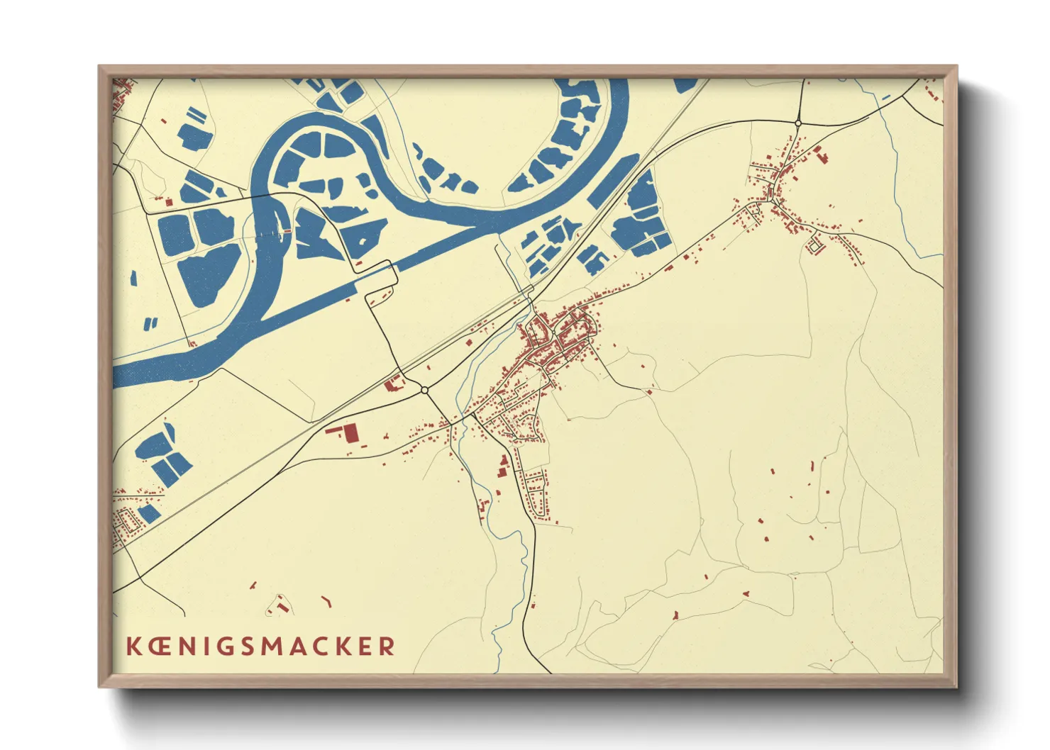 Une affiche de carte sur Kœnigsmacker