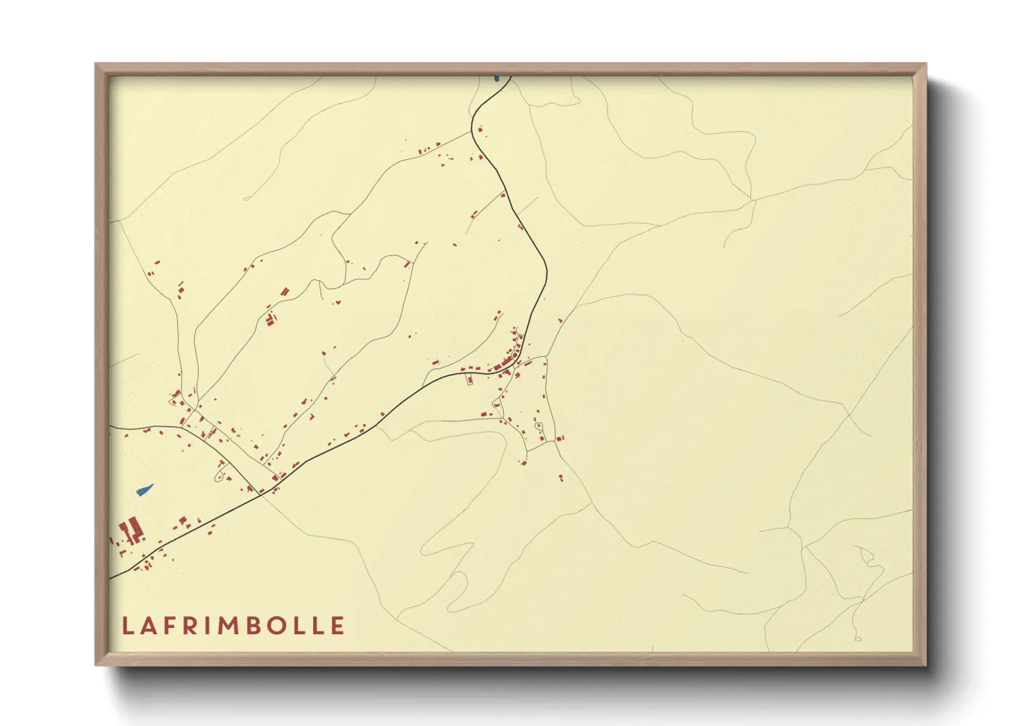 Une affiche de carte sur Lafrimbolle
