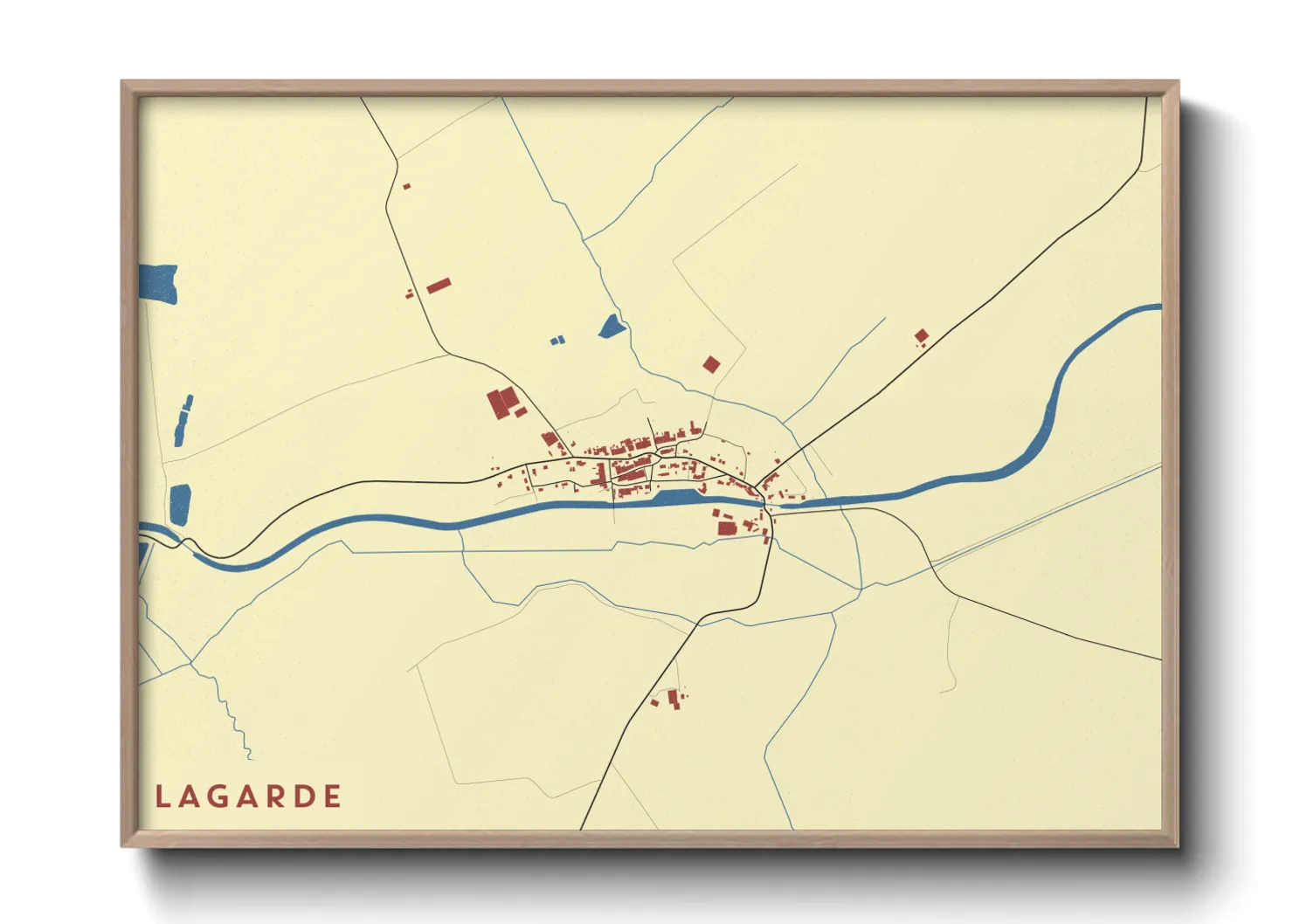 Une affiche de carte sur Lagarde