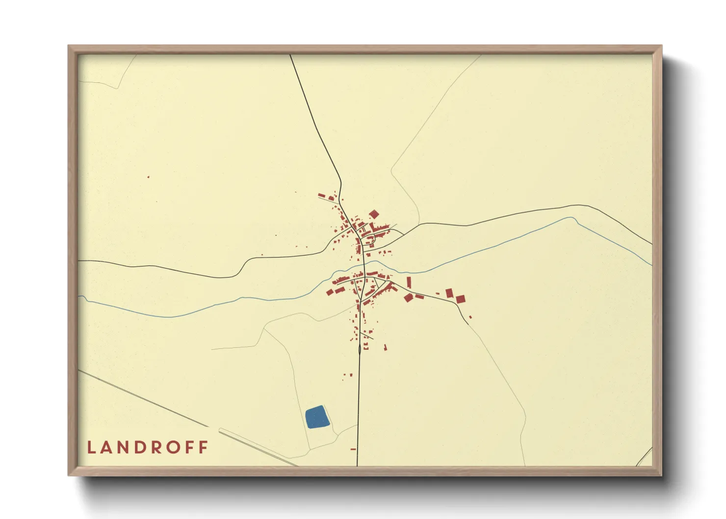 Une affiche de carte sur Landroff