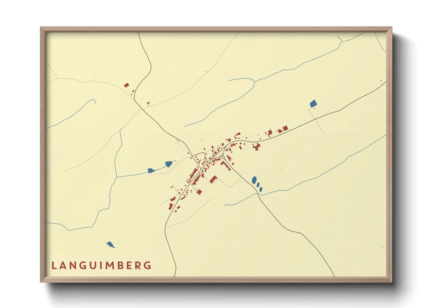 Une affiche de carte sur Languimberg