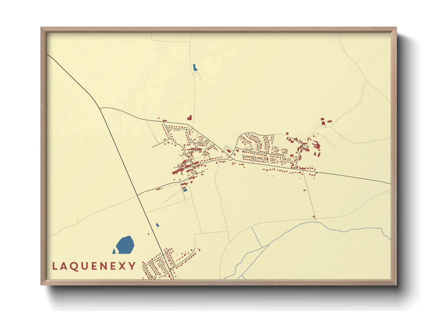 Une affiche de carte sur Laquenexy