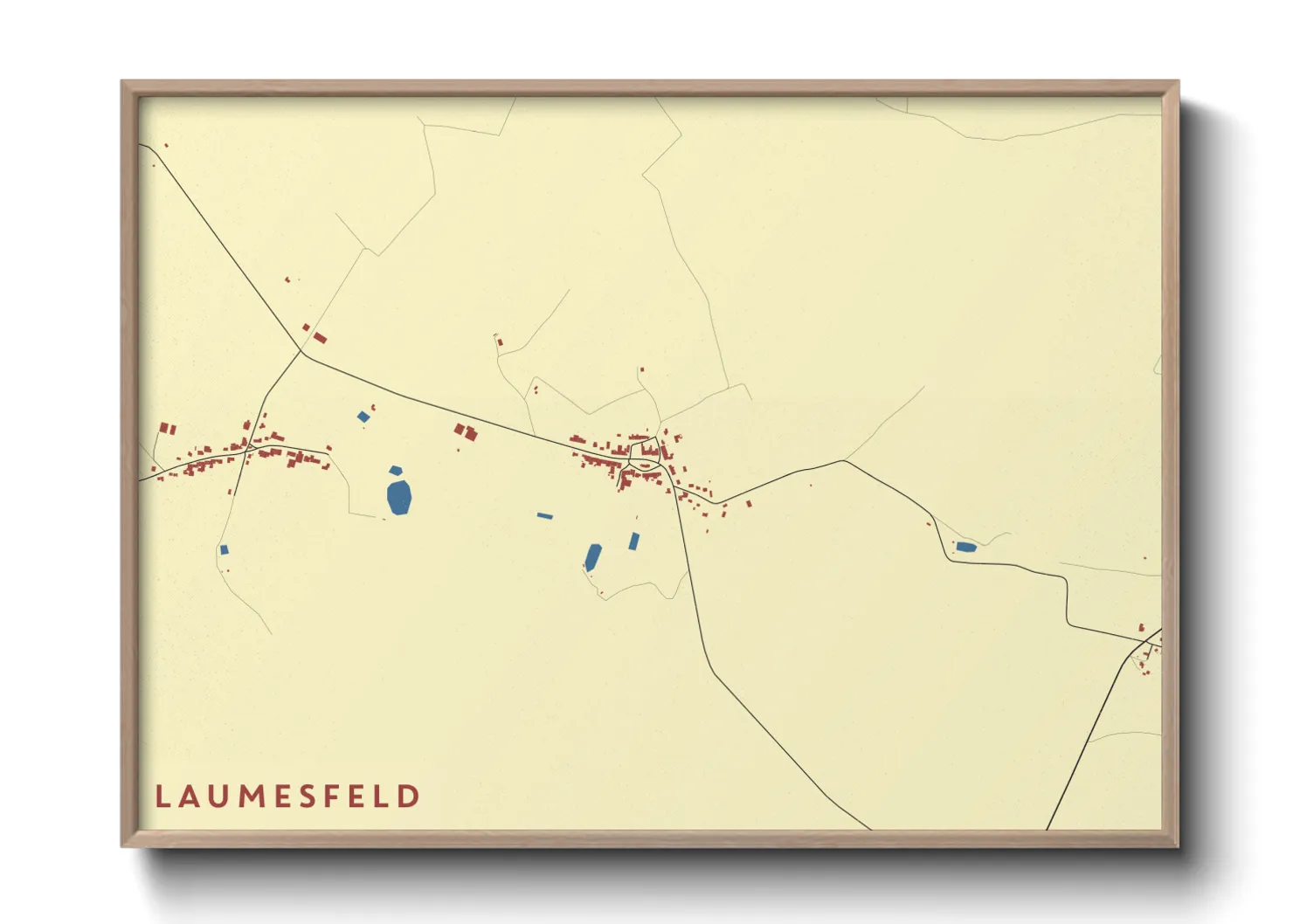 Une affiche de carte sur Laumesfeld