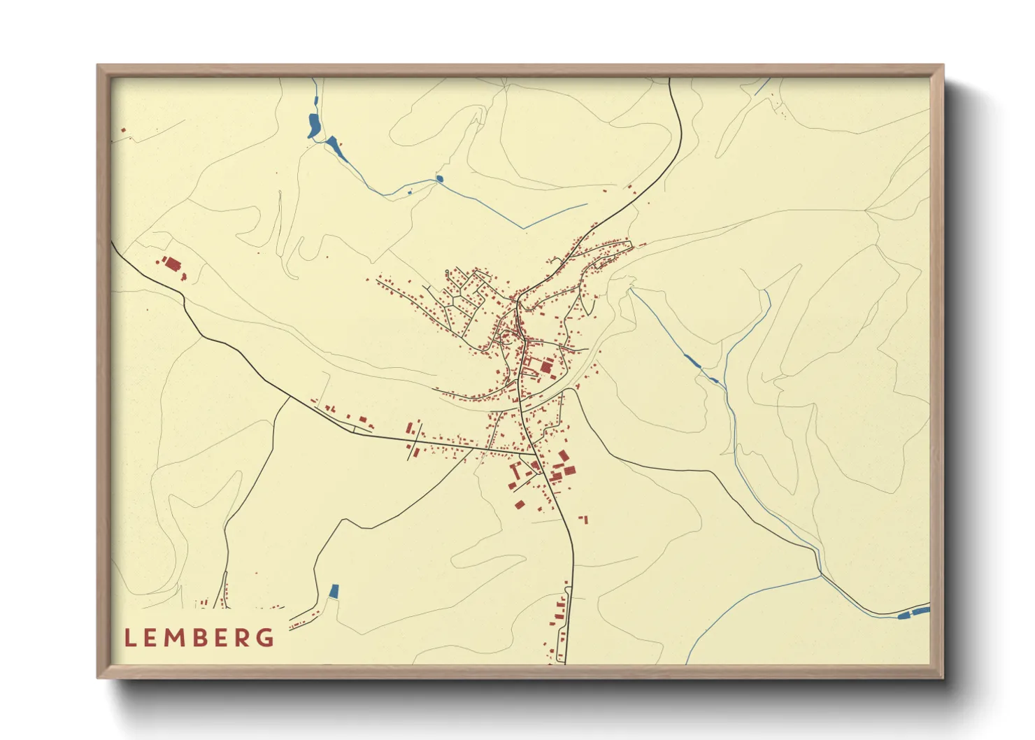 Une affiche de carte sur Lemberg