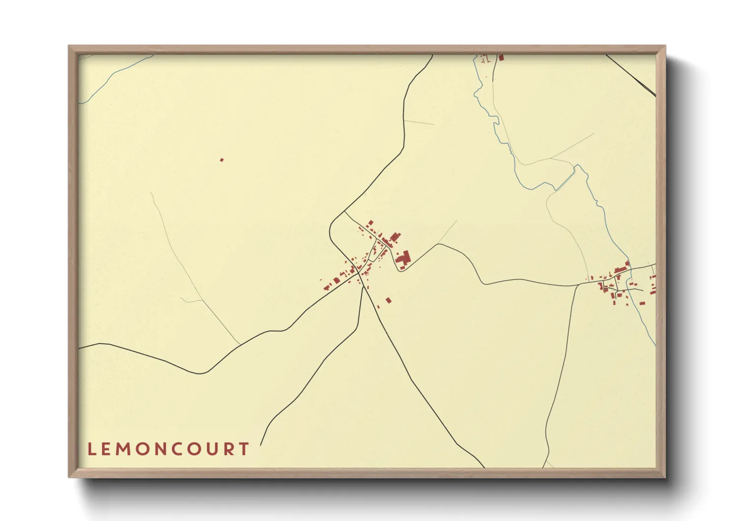 Une affiche de carte sur Lemoncourt