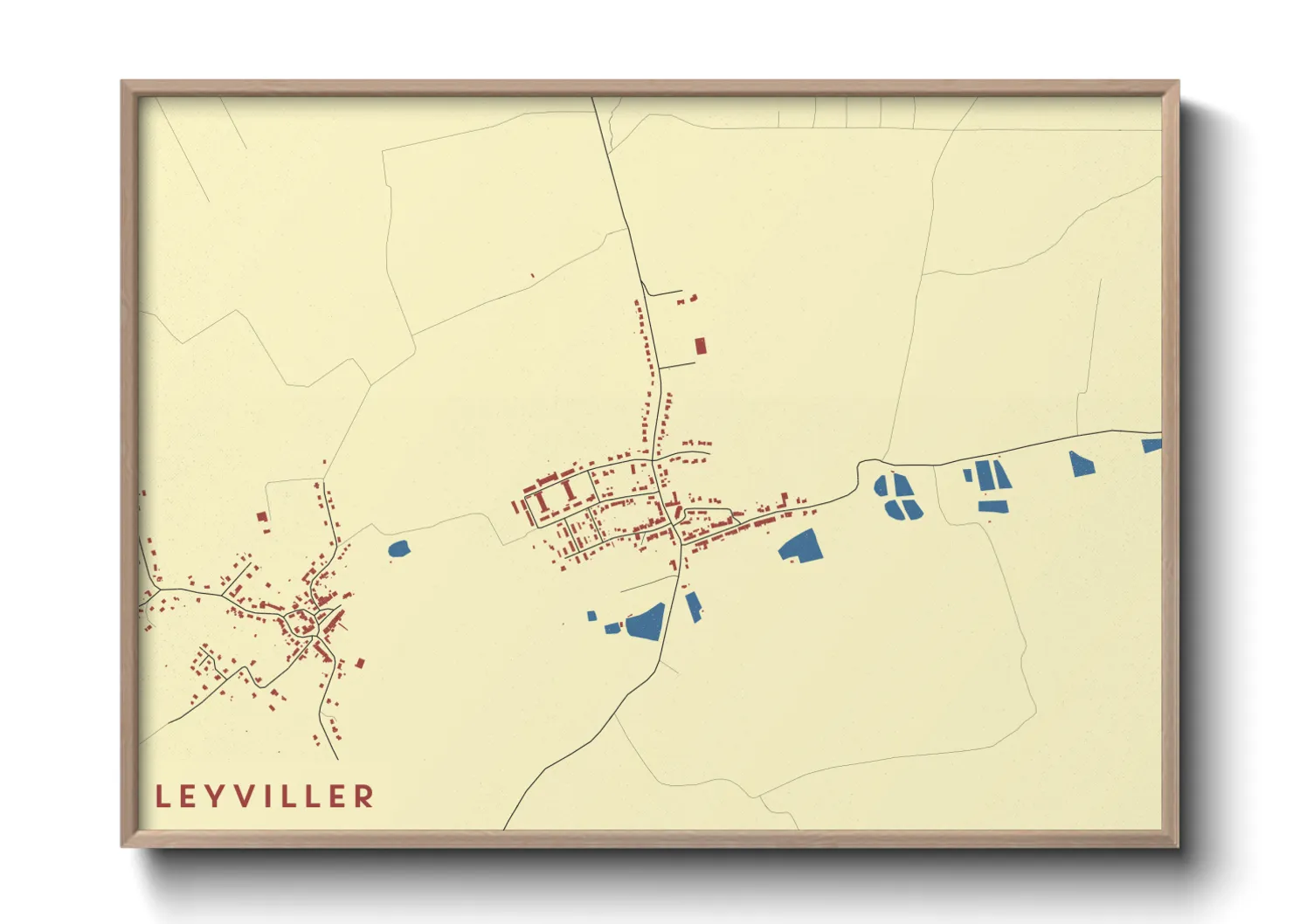 Une affiche de carte sur Leyviller