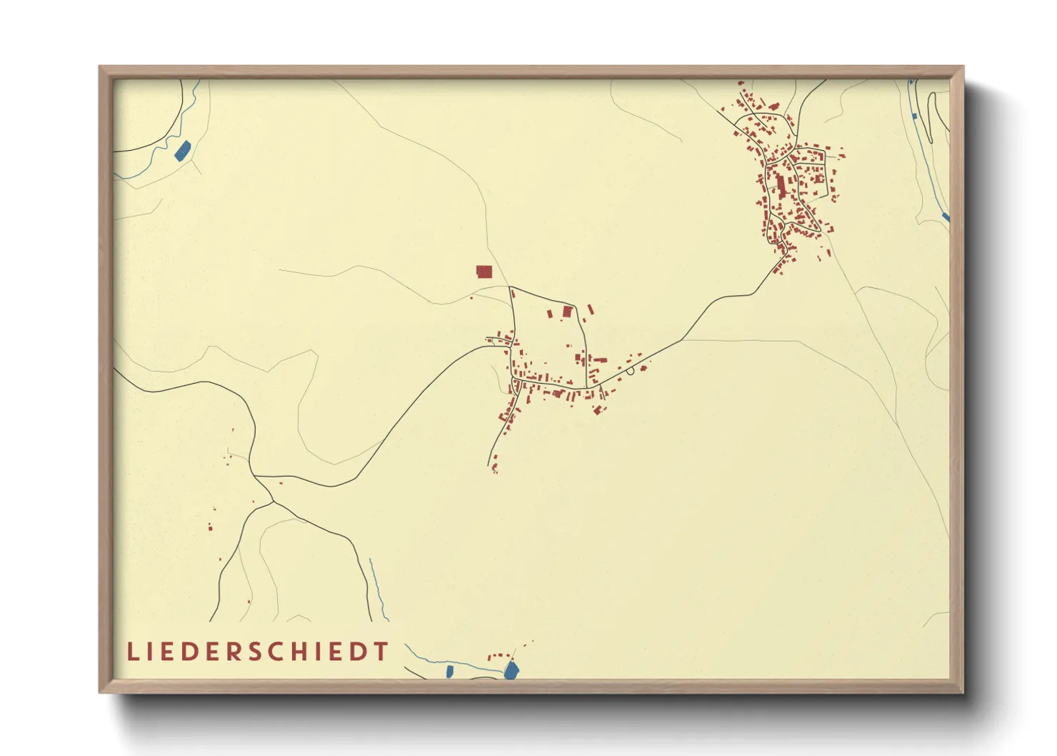 Une affiche de carte sur Liederschiedt