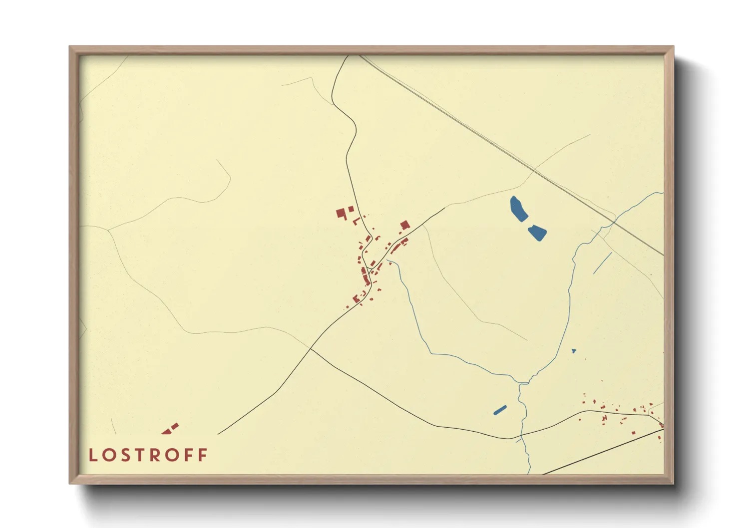 Une affiche de carte sur Lostroff