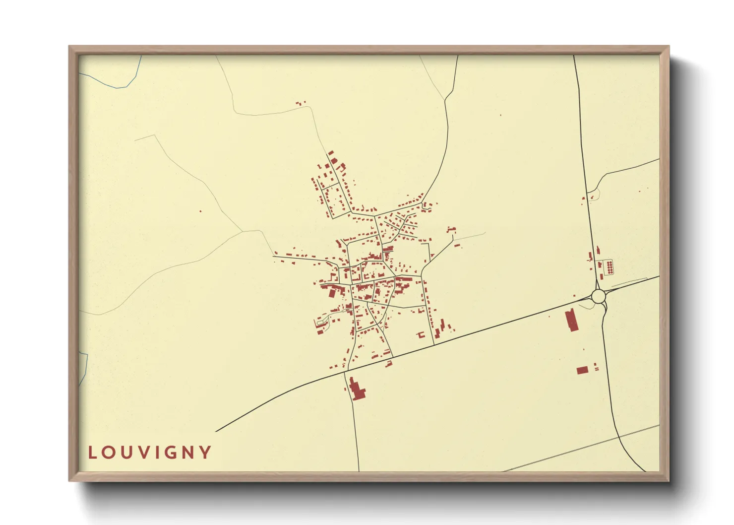 Une affiche de carte sur Louvigny