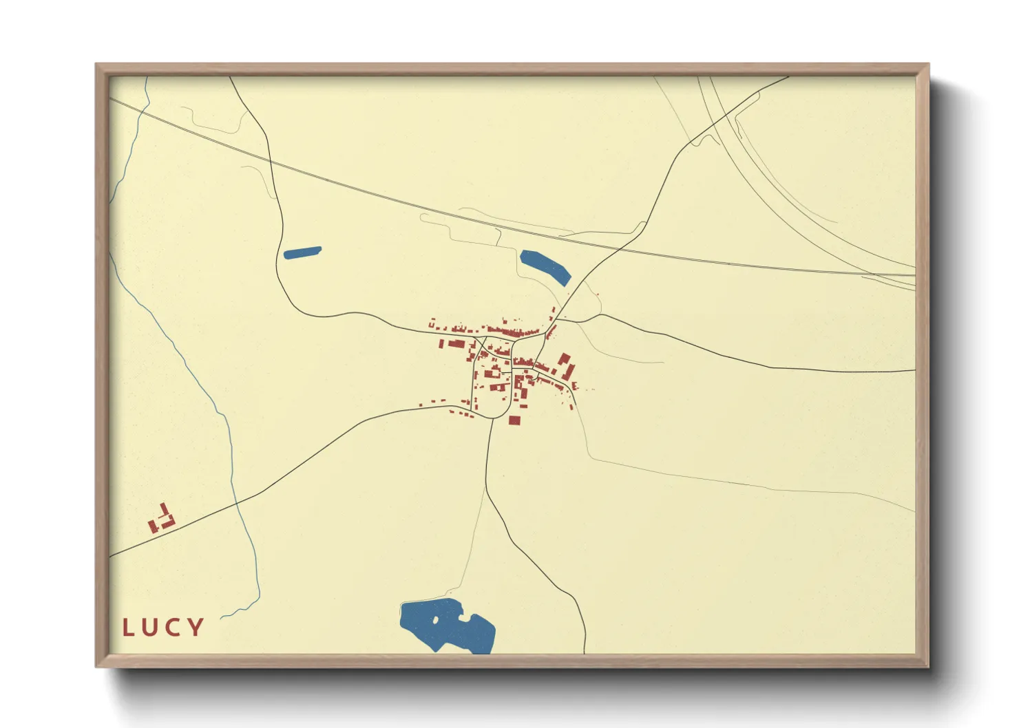 Une affiche de carte sur Lucy