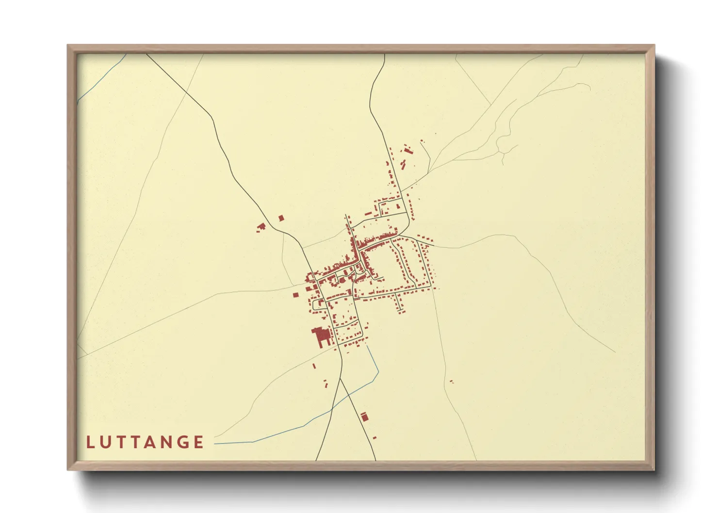 Une affiche de carte sur Luttange