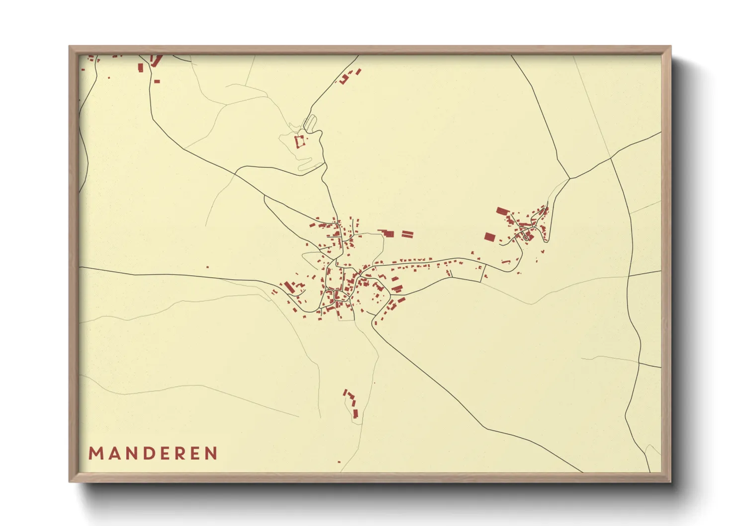 Une affiche de carte sur Manderen
