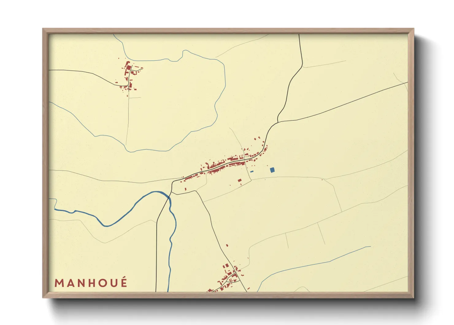 Une affiche de carte sur Manhoué