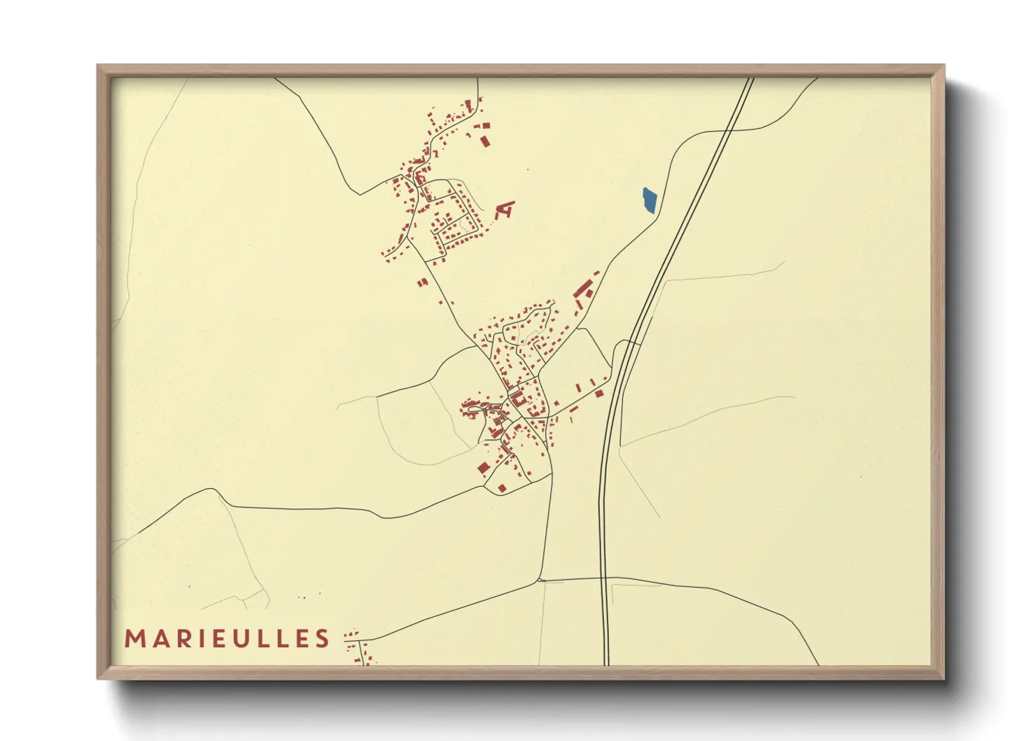 Une affiche de carte sur Marieulles