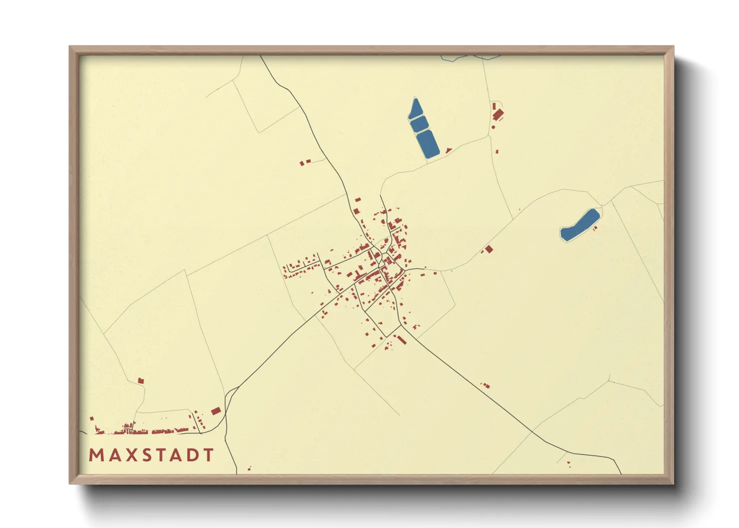 Une affiche de carte sur Maxstadt