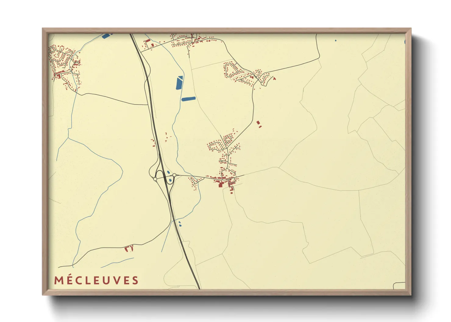 Une affiche de carte sur Mécleuves