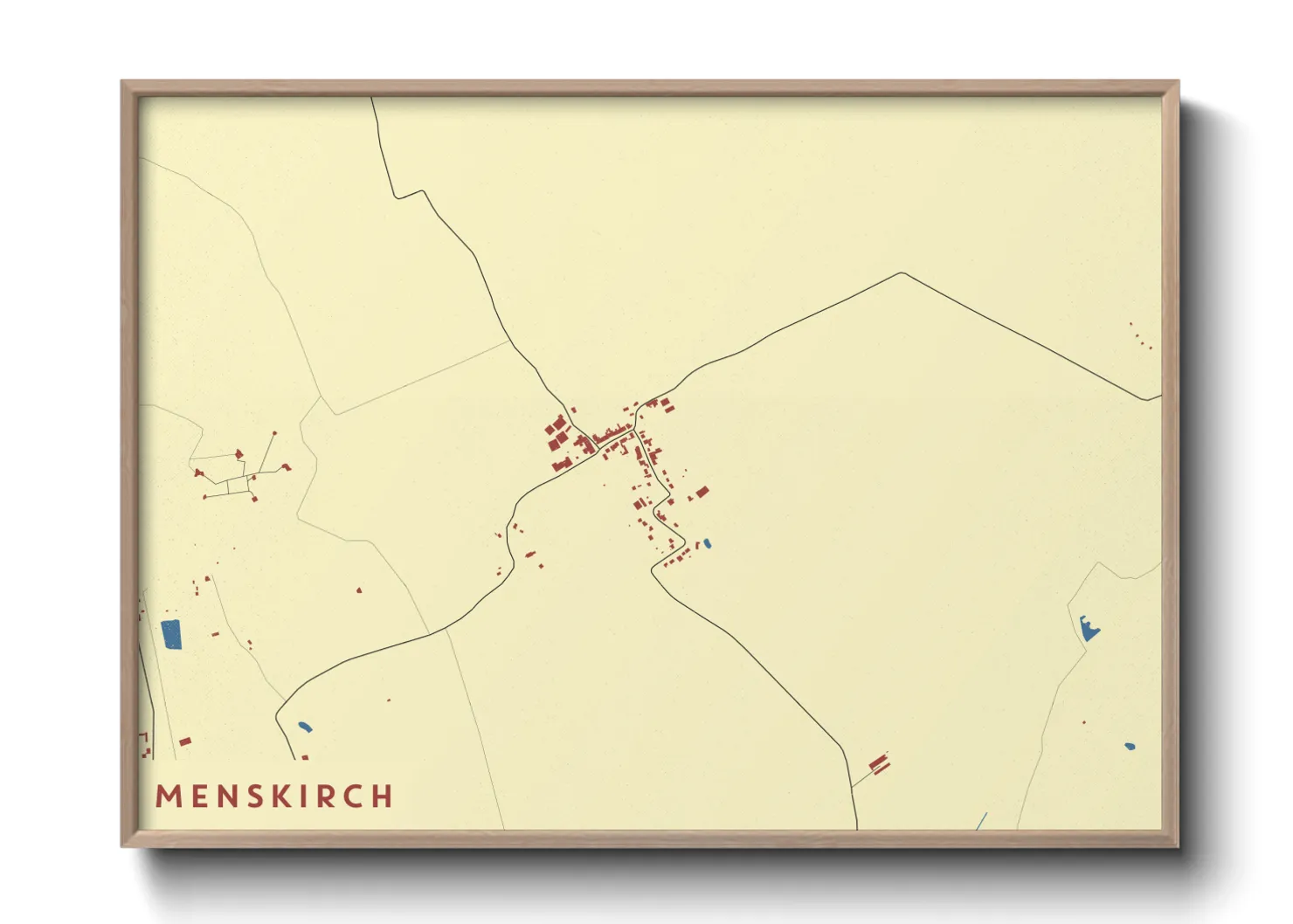 Une affiche de carte sur Menskirch